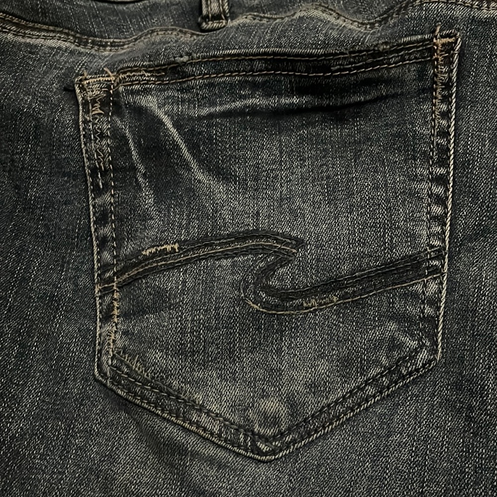 silver straight jeans